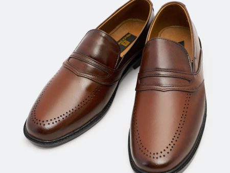 Brown Slip On Formal Mocassins Shoes Cheap