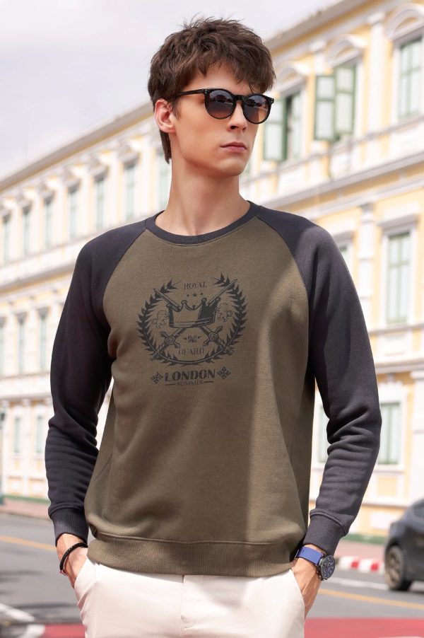 Olive Sweatshirt Hot on Sale