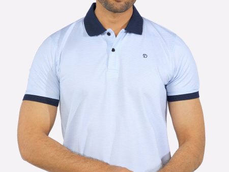 Sky Blue Basic Polo For Discount