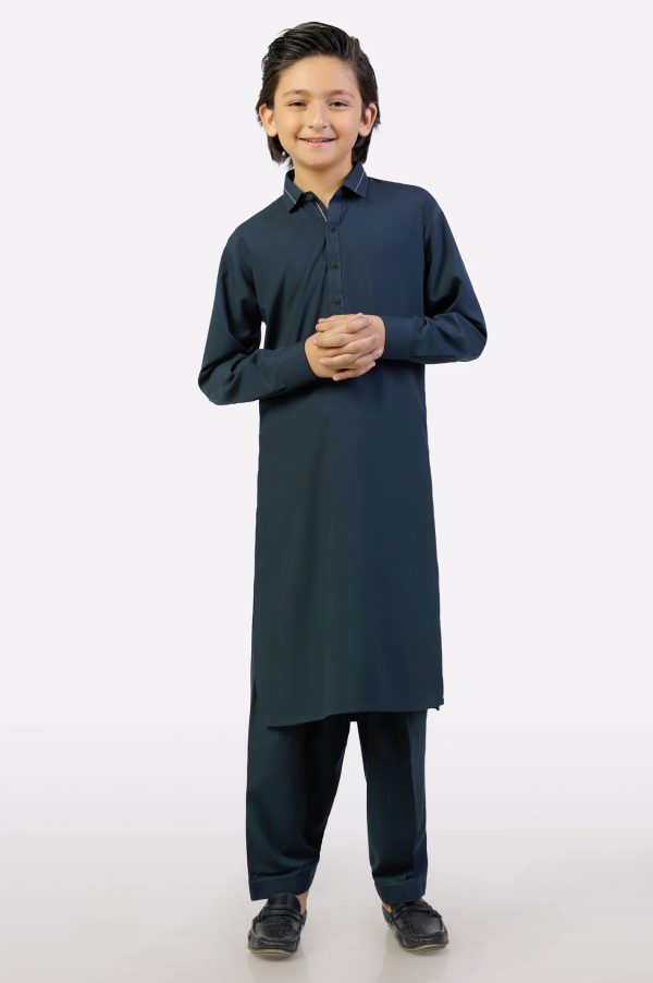 Dark Green Boys Kameez Shalwar Discount