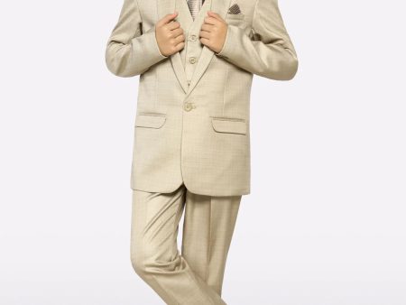 Boys 3-Piece Suiting Set in Fawn For Discount