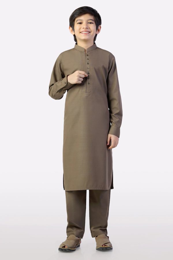 Light Brown Boys Kurta Pajama For Cheap