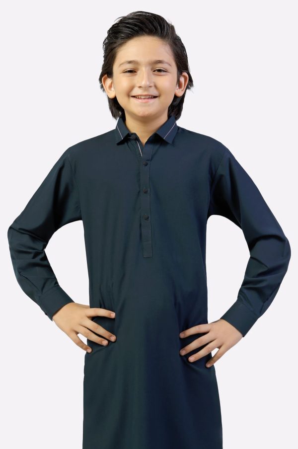 Dark Green Boys Kameez Shalwar Discount