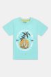 Aqua Graphic Printed T-Shirt Sale