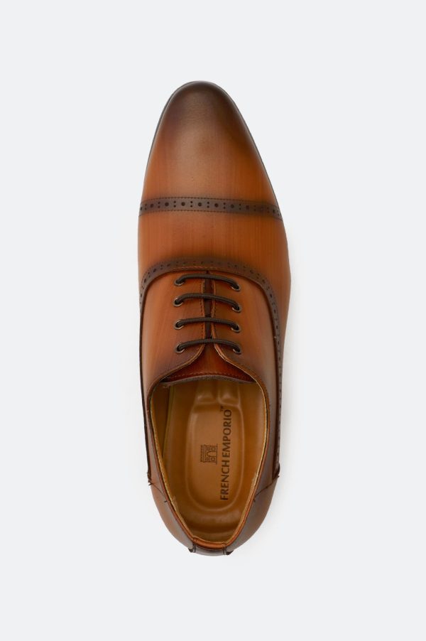 Tan Formal Oxford Shoes Online Hot Sale