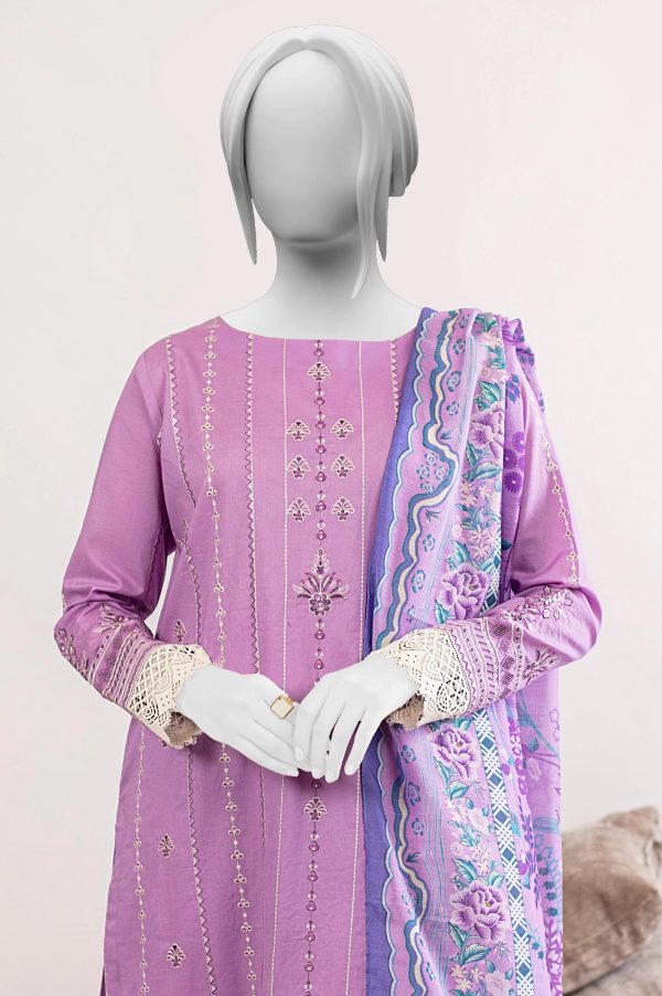 Light Purple Embroidered 3PC Unstitched Online