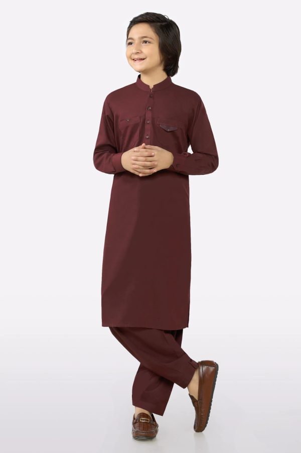 Dark Purple Boys Kameez Shalwar Cheap