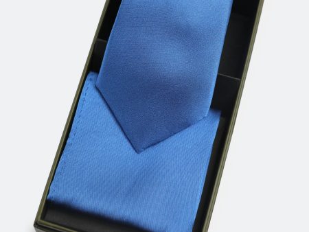 Blue Tie With Pocket Square Online Sale