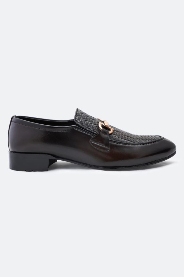 Coffee Formal Mocassins Shoes Discount