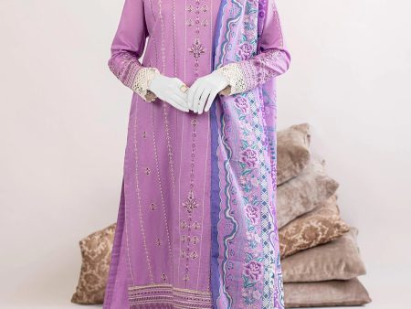 Light Purple Embroidered 3PC Unstitched Online