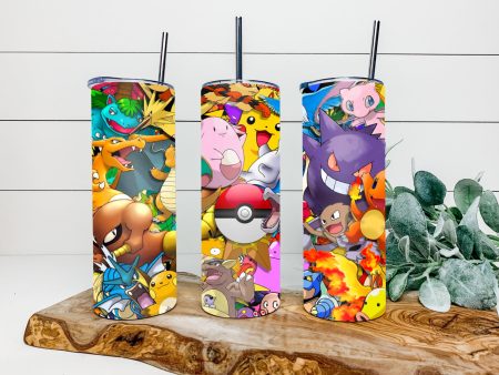 20oz. Tumbler. Gotta Catch em All Sublimation Tumbler. Gift Fashion