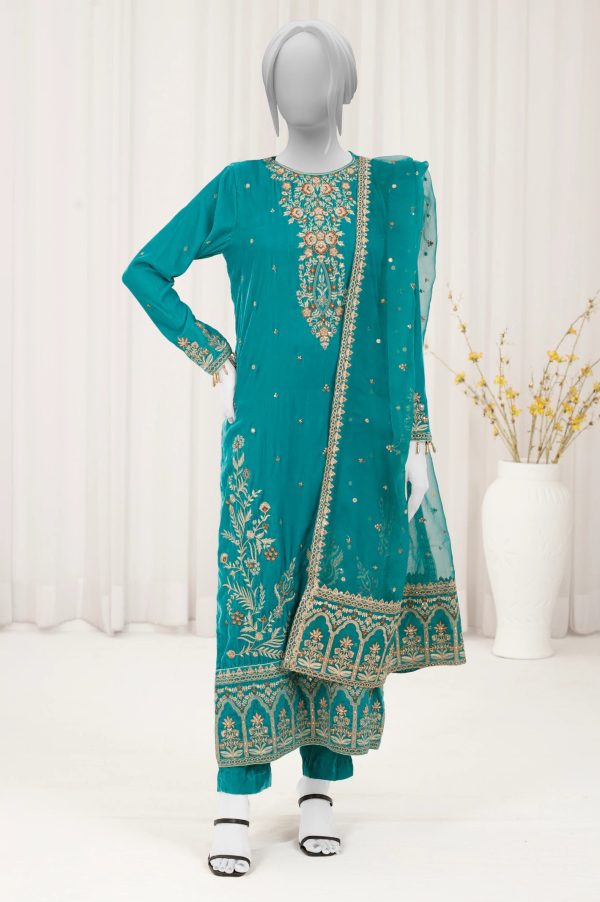 Ferozi Embroidered 3PC Unstitched For Discount