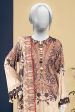 Dark Beige Printed 3PC Unstitched Discount