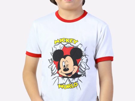 Mickey World Graphic Printed T-Shirt Online Hot Sale