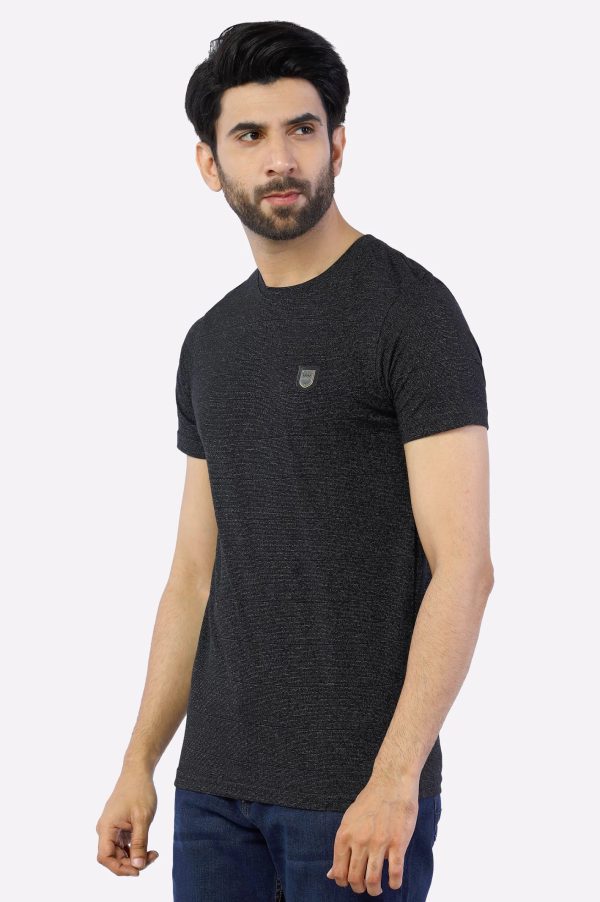 Black Basic Crew Neck T-Shirt Cheap