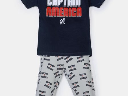 Navy Blue Captain America Boys Combo Discount