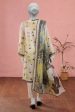 Off White Printed Unstitched Kurti With Dupatta For Sale