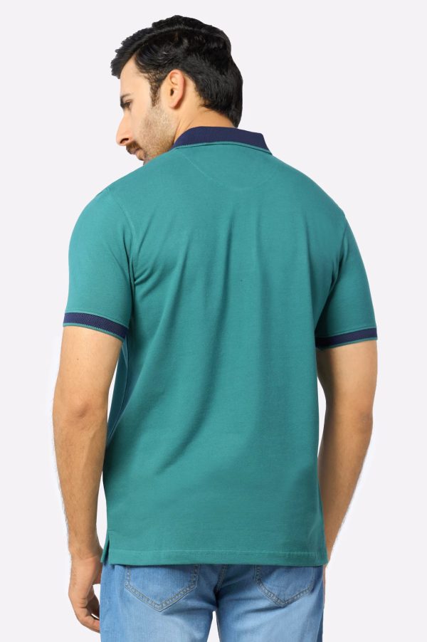 Sea Green Basic Polo For Discount