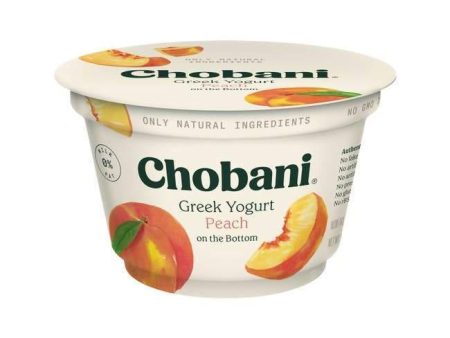 Chobani Greek Yogurt 0% Peach 5.3oz Fashion