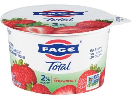 Fage Total Yogurt 2% Strawberry 5.3oz. Hot on Sale