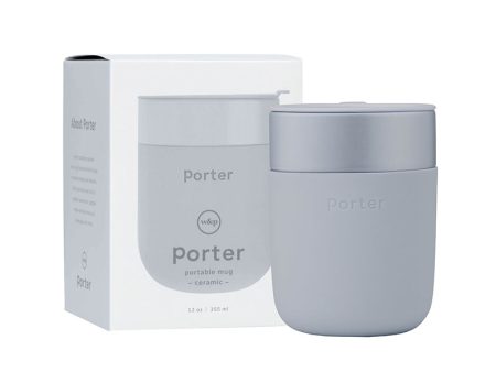 12oz Porter Ceramic Travel Mug - Slate on Sale