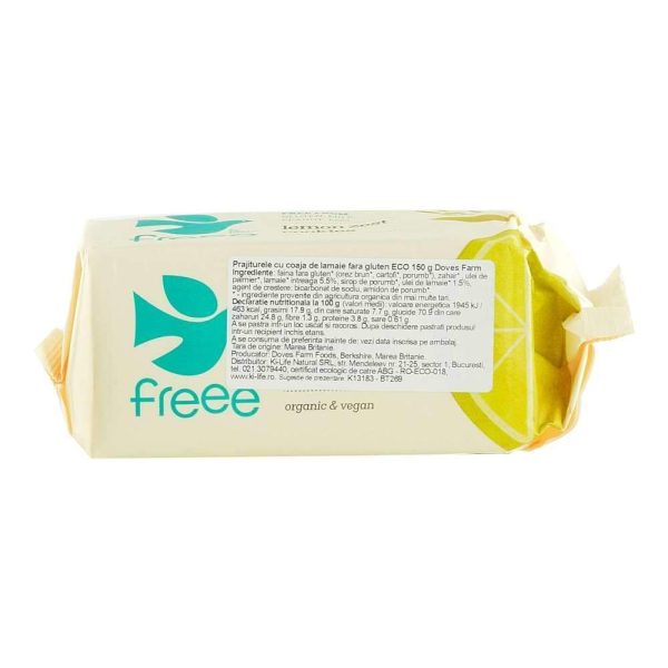 Prajiturele cu coaja de lamaie fara gluten Dove s Farm, bio, 150 g Sale