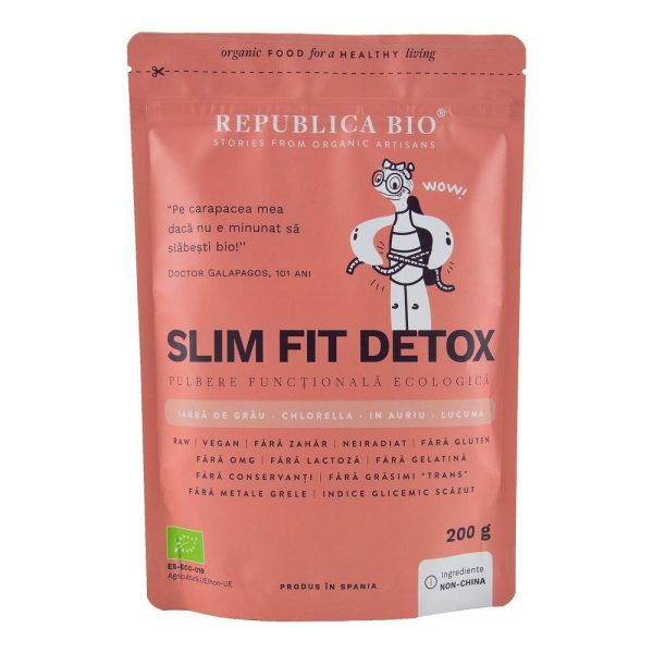 Slim Fit Detox, pulbere functionala ecologica Republica BIO, 200 g Online now