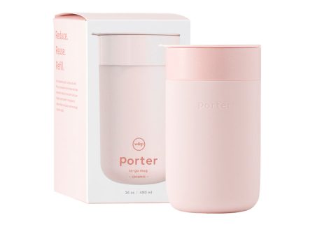 16oz Porter Ceramic Travel Mug - Blush Online