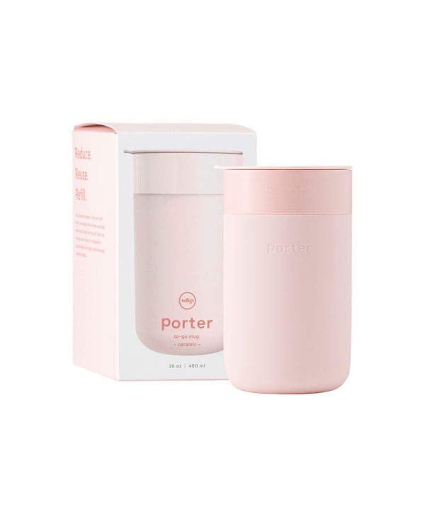 16oz Porter Ceramic Travel Mug - Blush Online