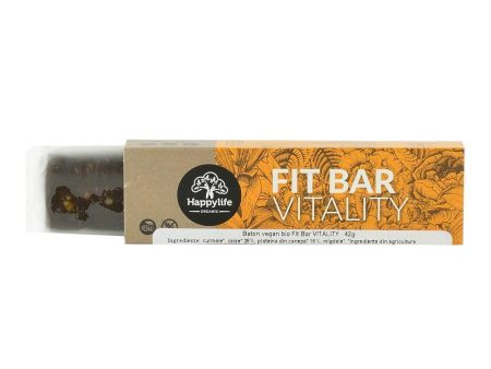 Baton proteic Fit Bar VITALITY Happy Life, bio, 42 g Sale