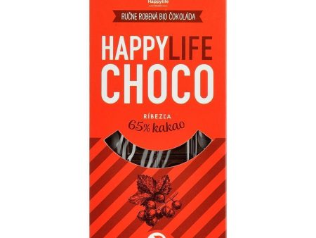 Ciocolata vegana 65% Cacao cu coacaze fara zahar Happy Life, bio, 70 g Online