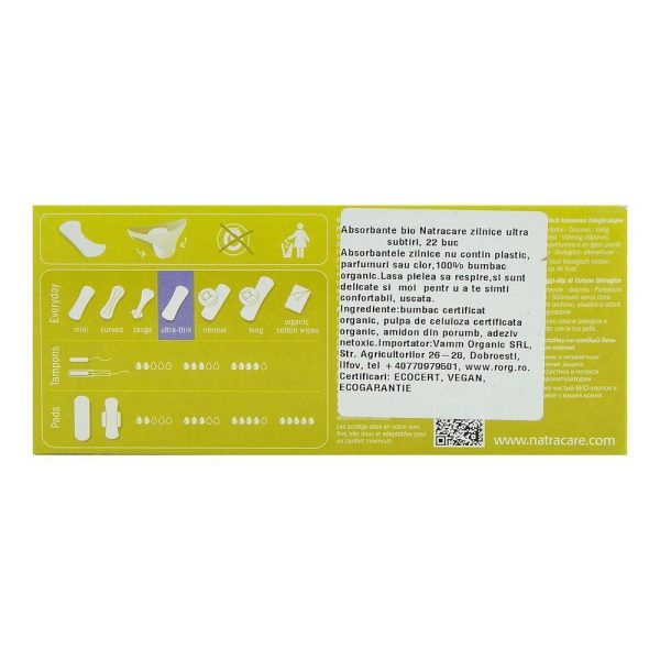 Absorbante Zilnice Ultra Subtiri Natracare, 22 buc, bio Hot on Sale