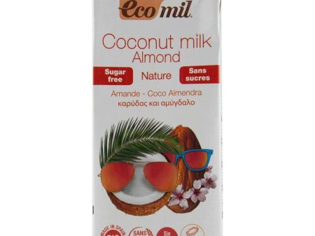 Bautura vegetala din cocos cu migdale fara zahar, fara gluten Ecomil Nature, bio, 1000 ml Online Hot Sale