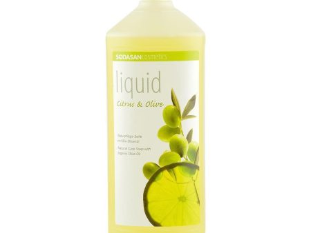 Sapun Lichid si Gel de Dus cu Citrice si Masline Sodasan, bio, 1 l on Sale