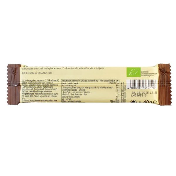 Batoane de fructe cu cacao si portocale, bio, 40g Cheap