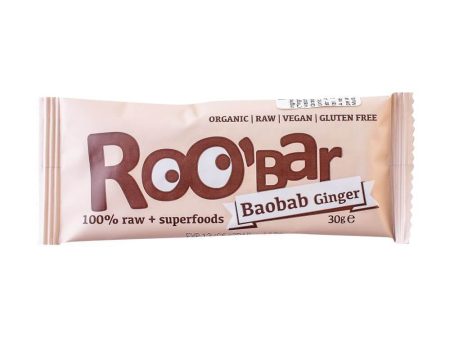 Baton Raw Bio cu Baobab si ghimbir 30g Online Sale