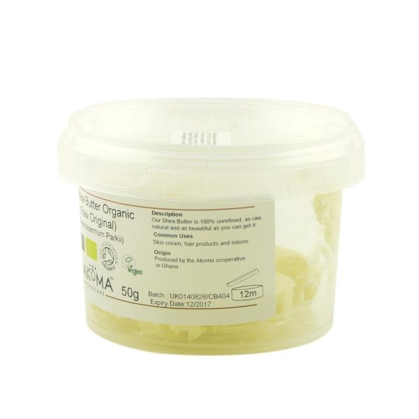 Unt de shea nerafinat Akoma Skincare, refill, bio, 50 g on Sale