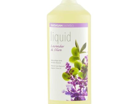 Sapun Lichid si Gel de Dus cu Lavanda si Masline Sodasan, bio, 1 l Discount