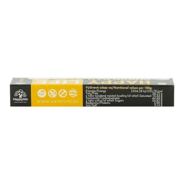 Baton vegan din ciocolata cu banane Happy Life, bio, 35 g on Sale