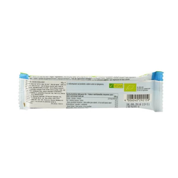 Baton de cocos, bio, 40g Discount