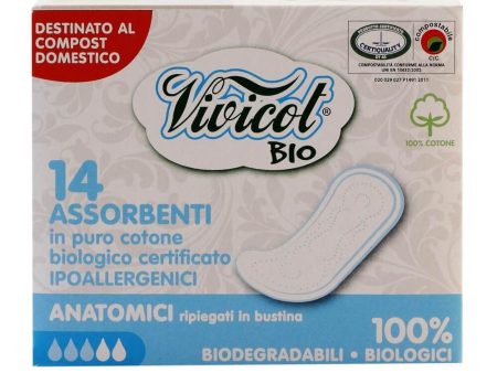 Absorbante anatomice fara aripioare Vivicot din bumbac organic, bio, 14 buc Online now