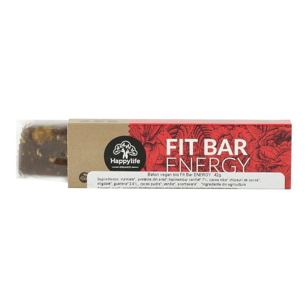 Baton vegan Fit Bar ENERGY Happy Life, bio, 42 g Supply