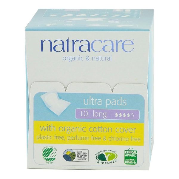 Absorbante Ultra cu Aripioare Lungi Natracare, 10 buc, bio Supply