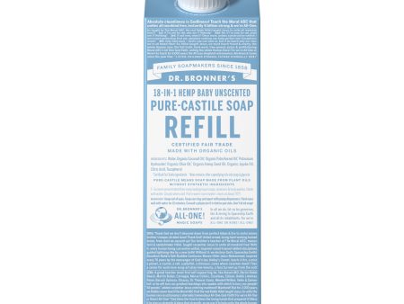 Unscented Pure-Castile Liquid Soap Refill Carton For Sale