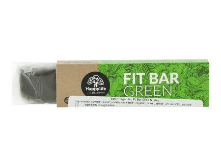 Baton vegan Fit Bar GREEN Happy Life, bio, 42 g Fashion