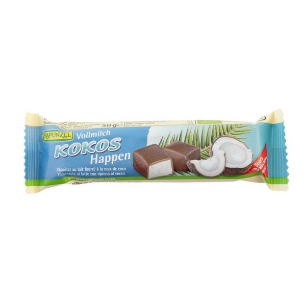 Baton de cocos cu glazura din lapte integral, bio, 50g Supply