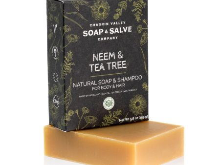 Neem & Tea Tree Oil Soap & Shampoo Bar For Discount