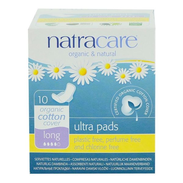 Absorbante Ultra cu Aripioare Lungi Natracare, 10 buc, bio Supply