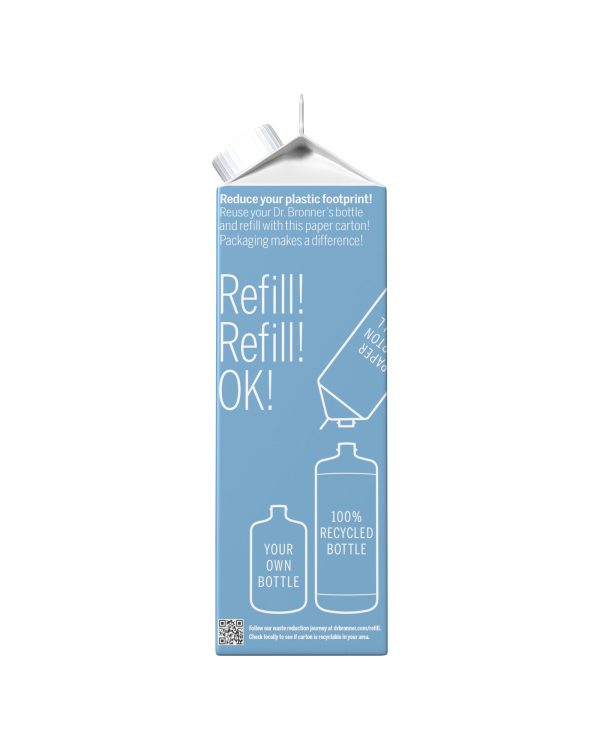 Unscented Pure-Castile Liquid Soap Refill Carton For Sale