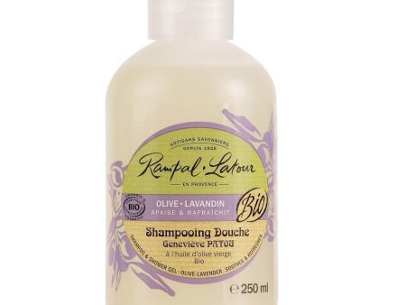 Gel de dus si sampon racoritor Rampal Latour Maslina si Lavanda bio, 250 ml Sale